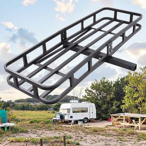 Porte-bagages en fer robuste monté sur l'attelage arrière Plateau <span class=keywords><strong>de</strong></span> <span class=keywords><strong>toit</strong></span> <span class=keywords><strong>de</strong></span> voiture Porte-vélo Panier à bagages avec une capacité <span class=keywords><strong>de</strong></span> 150kg pour les bagages <span class=keywords><strong>de</strong></span> voiture - Product Image 1