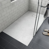 Design moderne à la mode SMC (matériau de surface solide) Plateau de douche Forma Bon prix Pierre artificielle en fibre de verre pour une utilisation en hôtel