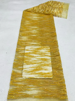 Nouveau tissu en dentelle brodée à sequins en maille tissée (100 % polyester) pour robes de mariée, vêtements et accessoires faits main