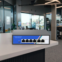 Switch PoE T-shield 4-Port 100Mbps Tanpa Manajemen, Kapasitas 1GBPS, Dukungan VLAN, Uplink Kecepatan Tinggi, Kabel Cat 5, Input Daya 52DC, Garansi 3 Tahun