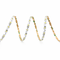 Strip LED Zigzag Berkualitas Tinggi 6.5MM 12W/M, Dapat Dibengkokkan Bentuk Z, CRI 80 DC12V 120 LED, Harga Pabrik, SMD2835 Putih Hangat 5m, Laris Terjual