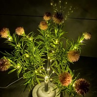 Lampe de table rose brodée en forme de boule, lampe de bureau, cadeau pour filles, décoration intérieure pour mariage, Noël, salon, chambre, fête