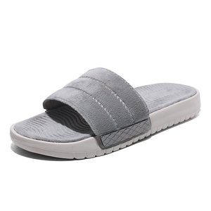 Nouvelles claquettes tendance 2026 en fourrure pour hommes, personnalisables avec logo, couleur unie, petit prix, grandes tailles 12, soutien de la voûte plantaire, sandales de basketball pour garçons - Product Image 3