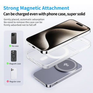 Soporte de cargador inalámbrico plegable Qi2 Fast 2 en 1 con tecnología magnética Salida de 5V/1A Compatible con <span class=keywords><strong>iPhone</strong></span> 12 13 14 16 Series - Product Image 5