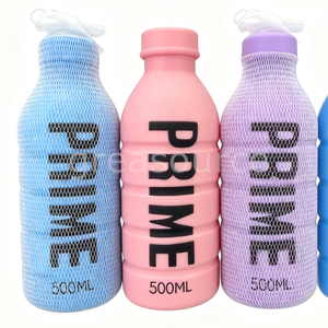 Botella de 500ml con forma de botella de bebida, de PU de rebote lento, con cordón de malla, adorno estético para escritorio, escaparate de tienda de bebidas, regalo divertido - Product Image 1
