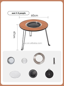 Table de barbecue pliable portable pour le <span class=keywords><strong>camping</strong></span>, table de <span class=keywords><strong>camping</strong></span>, réchaud de <span class=keywords><strong>camping</strong></span>, barbecue coréen, ensemble de grillades - Product Image 2