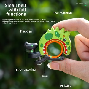 Sonnette de vélo pour enfants Rock Brothers, motif dessin animé, pour vélos de montagne et pliants, accessoires de cyclisme - Product Image 3