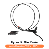 Kit de frein à disque hydraulique avant/arrière pour vélo électrique série V20, avec étrier de frein, câble en aluminium, moteur DC sans balais 48V 500W