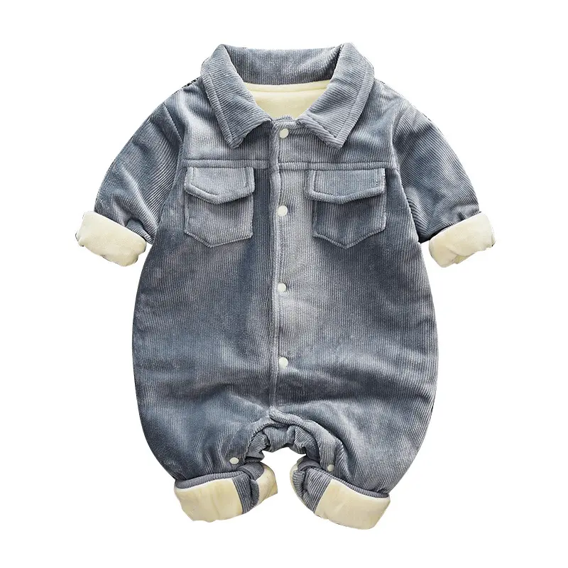Hot Selling Fashion Design Onesies Baby Clothes Newborn Long Sleeve ribbed Romper Baby Clothing