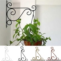 Support mural pour pot de fleurs, en fer forgé robuste, support mural pour plantes, crochet de suspension pour balcon, décoration de la maison