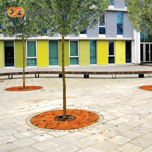 Outdoor Corten Steel Tree Grates-Rustic Contemporary Design for Apartment Park Villa Walkways-Durable Anti-Corrosion Floor <b>Grids</b> - Product Image 6