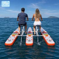 Vélo aquatique gonflable pour 2 personnes, style SUP, ponton flottant plat, cadre en aluminium, hydrodynamique, pour complexe hôtelier, portable, de Chine, Lumark