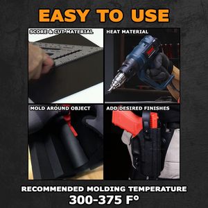 <span class=keywords><strong>Kydex</strong></span> thermoform tấm (loại <span class=keywords><strong>V</strong></span>) 8in x 12in 0.080 Độ dày P1 kết cấu màu đen 8 gói cho bao da làm Airsoft Armor Keel bảo <span class=keywords><strong>v</strong></span>ệ - Product Image 4