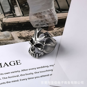 แหวนกะโหลกโครงกระดูกผู้ชายเครื่องประดับแฟชั่นฮาโลวีน SA879 - Product Image 3