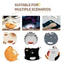 Tapis de souris de jeu en forme de chat, surface en tissu lisse, base en caoutchouc antidérapante, accessoires informatiques, vente en gros