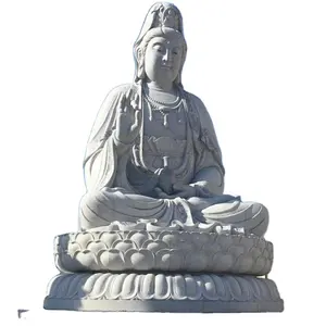 주문을 받아서 만들어진 크기 정원 옥외 돌은 큰 기도 Quan Yin 동상과 Guan Yin 부처를 새겼습니다