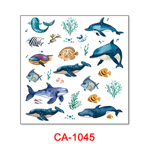 Nouveaux Designs Mignons Papillon Étoiles Lune Animaux Marins Fleur Corps Étanche Coloré Faux Visage Paillettes Enfants Tatouage Temporaire - Product Image 4