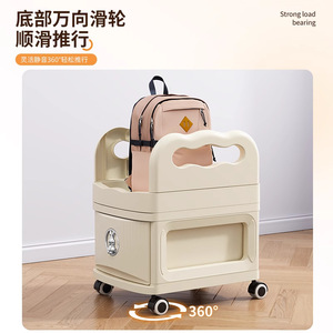 Portable <b>Storage</b> <b>Cart</b> 4 Layers Drawer Cabinet With Wheels For Backpack Office Desk Organization - Product Image 4