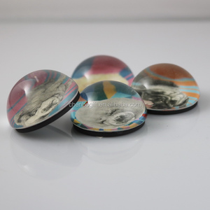 Set hadiah promosi magnet kubah kaca 3D desain Anda dicetak kaca kristal 6 buah Per Set kotak hadiah elegan Medium termasuk - Product Image 6