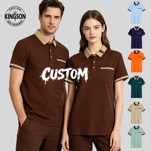 Nuove <span class=keywords><strong>Polo</strong></span> <span class=keywords><strong>con</strong></span> Tasca dal Design Innovativo, Produzione di T-Shirt a Yiwu, Uniformi da Lavoro Personalizzate per Più Team, 100% Poliestere, Unisex - Product Image 1