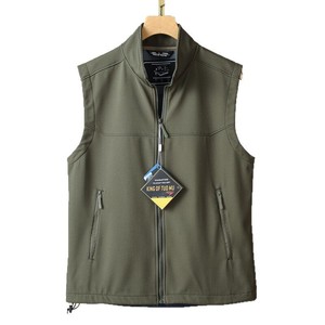 Men's <strong>Thin</strong> Soft Shell Vest Winter Grade Fabric Cold Windproof for Spring Fall Winter Outdoor <strong>Gilet</strong> Solid Pattern - Product Image 5
