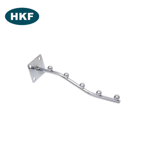 Nhà Máy Bán buôn treo tường kim loại thẳng Chrome dây hiển thị móc siêu thị treo quần áo móc với chất lượng tốt nhất - Product Image 1