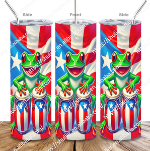 Tasse de Porto Rico tasse de gobelet Boricua <span class=keywords><strong>Roberto</strong></span> Clemente personnalisée tasse de gobelet mat à double paroi de 20oz avec paille et couvercle - Product Image 3