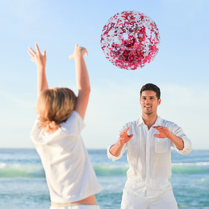 Vente en gros de ballons de plage à paillettes Jumbo <span class=keywords><strong>pour</strong></span> <span class=keywords><strong>piscine</strong></span> <span class=keywords><strong>Balles</strong></span> Confettis Paillettes Gonflables Clair Ballon de plage <span class=keywords><strong>Piscine</strong></span> Jouets aquatiques amusants - Product Image 4