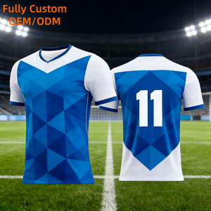 Camiseta de Fútbol Personalizada para Hombre, 100% Poliéster, Secado Rápido, Transpirable, para Jugador de Fútbol - Product Image 1