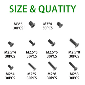 Vis à tête plate Phillips à empreinte cruciforme en acier inoxydable Kit de vis pour ordinateur portable - Product Image 3
