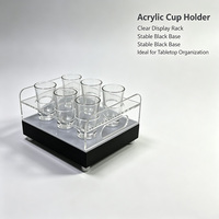 Support à Boissons LED Premium en Acrylique avec Base Lumineuse – Organisateur Moderne de Verres à Shot Éclairé pour Bars et Hôtels