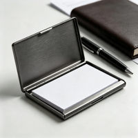 Porte-cartes de visite léger en aluminium, étui métallique personnalisé pour cartes de visite avec logo, fabriqué selon votre dessin