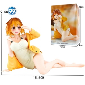 Figura de acción de chica sexy hentai de anime manga, Atelier <span class=keywords><strong>Ryza</strong></span> en pose sentada, linda Chibi Ramen Lid Press, juguete de escritorio de PVC de dibujos animados coleccionable - Product Image 5