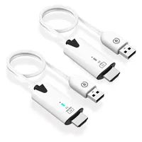 Transmisor y Receptor de Video y Audio Inalámbrico de 5.8G 1080P 30M, Adaptador Extensor Dongle de Plástico Compatible con TV Box de Otras Marcas
