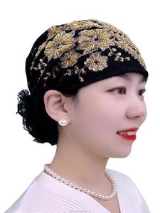 Nuevo gorro YASEEN de color sólido, suave y transpirable, hecho de malla, ecológico, para mujeres musulmanas, pañuelo para la cabeza con cuentas, diadema, gorro para el cabello - Product Image 3