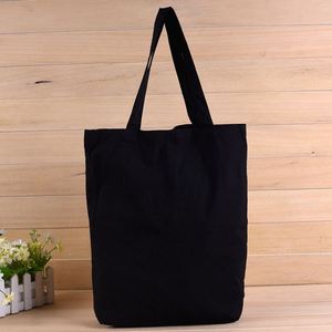 Bolsa de Lona de Algodón Negra de 5oz/6oz con Logotipo Personalizado Profesional - Product Image 1