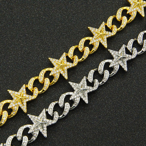 New Hot Selling Simple Design Starfish Shape Chain Bracelet Hiphop Style Men's Alloy Chain Bracelet Wholesale Jewelry Trendy - Product Image 5