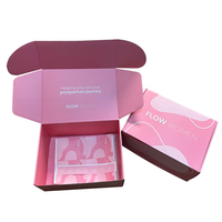 Hersteller Custom Pink Wellpappe Schuhkarton Premium Kleidung T-Shirt Verpackung Falt schachtel