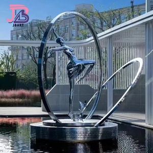 รูปปั้นถั่วลิสงสแตนเลสขนาดใหญ่ออกแบบได้ตามต้องการสำหรับตกแต่งสวนกลางแจ้ง - Product Image 4