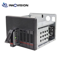 Boîtier HDD pour serveur NAS, composant pc sans fil, avec cache-plan pour stockage NAS, 6 go sata, 6 emplacements