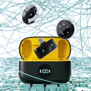 Microfono Lavalier Wireless 1in2 Magnetico per Registrazione <span class=keywords><strong>Video</strong></span> all'Aperto, Cancellazione del Rumore, per Vlog, Interviste, Trasmissioni in Diretta - Product Image 1