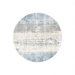 Alfombra Redonda Personalizable de Lujo con Patrón Abstracto, Fibra de Poliéster, para Uso en el Hogar, Sala de Estar, Dormitorio, Estudio, Balcón, Alfombra Infantil - Product Image 1