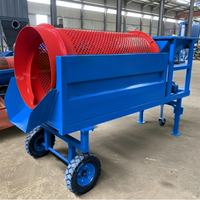 Tamis de terre végétale Compost mobile rotatif Trommel tamisage de la couche arable Usine de tamisage de tambour d'écran