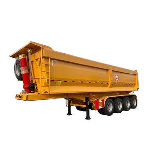 Semi-remorque benne basculante à 4 essieux en U, robuste et personnalisable, directement d'usine, avec pneus en acier 12R22.5, capacité 30000 kg - Product Image 4