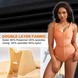 Traje de baño de una pieza para mujer, liso, transpirable, moldeador, levanta glúteos, sin mangas - Product Image 5