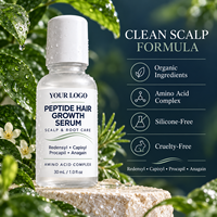Sérum de croissance capillaire OEM à marque privée avec Redensyl, peptides, gingembre et acide hyaluronique pour cheveux clairsemés, soin du cuir chevelu et cheveux d'apparence plus volumineuse