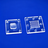 Composants en verre optique sur mesure, plaque de quartz transparente, disque, puce à microcanaux pour instruments optiques, utilisation en laboratoire