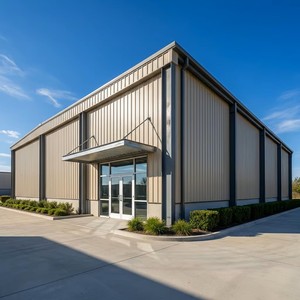 Bâtiment d'entrepôt préfabriqué en structure acier au design moderne et simple pour le stockage d'outils et l'<span class=keywords><strong>atelier</strong></span> d'équipements de <span class=keywords><strong>jardin</strong></span> - Product Image 1