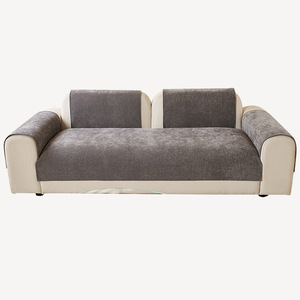 Solid Color Chenille <b>Sofa</b> Cushion 190-230cm Waterproof Non Slip <b>Cover</b> <b>For</b> All Seasons Modern Simple Design - Product Image 5