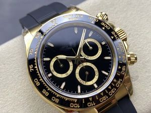 Reloj Cronógrafo Mecánico Automático de Alta Calidad al por Mayor, Acero 904L, Movimiento 4131, Dorado y Negro Panda - Product Image 2